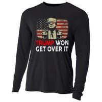 Trump Won Get Over It Patriotic Pro Trump Anti Kamala Funny Cooling Performance Long Sleeve Crew