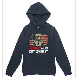 Trump Won Get Over It Patriotic Pro Trump Anti Kamala Funny Urban Pullover Hoodie