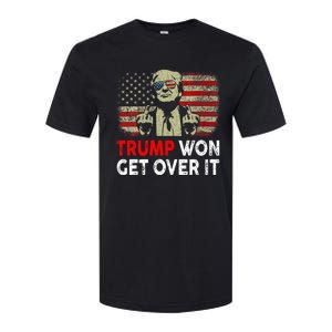 Trump Won Get Over It Patriotic Pro Trump Anti Kamala Funny Softstyle CVC T-Shirt