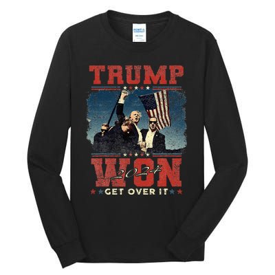 Trump Won Get Over It 2024 Tall Long Sleeve T-Shirt