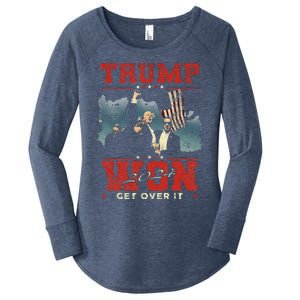 Trump Won Get Over It 2024 Trump Victory Celebrate The Win Women's Perfect Tri Tunic Long Sleeve Shirt