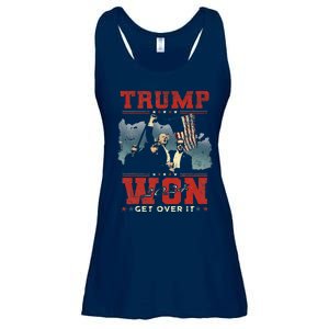 Trump Won Get Over It 2024 Trump Victory Celebrate The Win Ladies Essential Flowy Tank