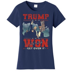 Trump Won Get Over It 2024 Trump Victory Celebrate The Win Women's T-Shirt