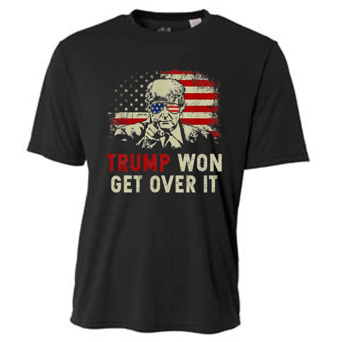 Trump Won Get Over It Patriotic Pro Trump Anti Kamala Cooling Performance Crew T-Shirt