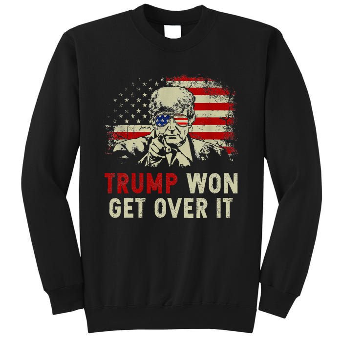 Trump Won Get Over It Patriotic Pro Trump Anti Kamala Sweatshirt