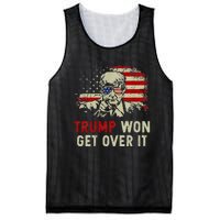 Trump Won Get Over It Patriotic Pro Trump Anti Kamala Mesh Reversible Basketball Jersey Tank