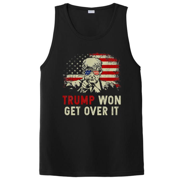 Trump Won Get Over It Patriotic Pro Trump Anti Kamala PosiCharge Competitor Tank