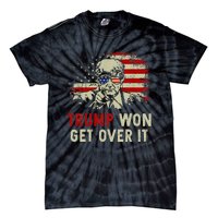 Trump Won Get Over It Patriotic Pro Trump Anti Kamala Tie-Dye T-Shirt