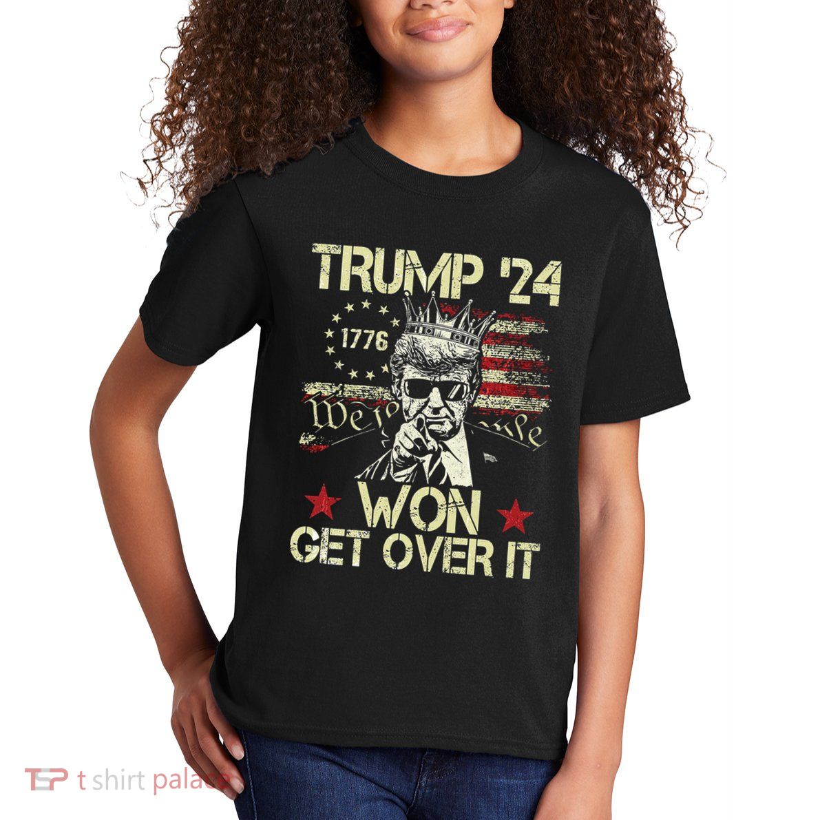 Trump Won Get Over It 2024 Kids T-Shirt