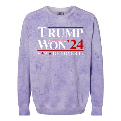 Trump Won Get Over It Colorblast Crewneck Sweatshirt