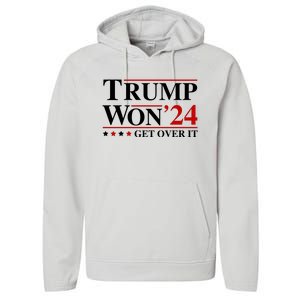 Trump Won Get Over It Performance Fleece Hoodie