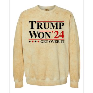 Trump Won Get Over It Colorblast Crewneck Sweatshirt