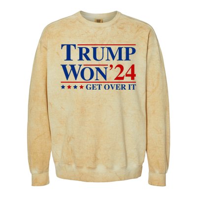 Trump Won Get Over It Colorblast Crewneck Sweatshirt