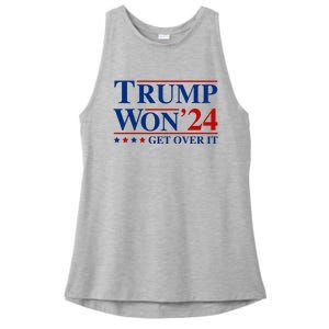 Trump Won Get Over It Ladies PosiCharge Tri-Blend Wicking Tank