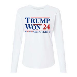 Trump Won Get Over It Womens Cotton Relaxed Long Sleeve T-Shirt