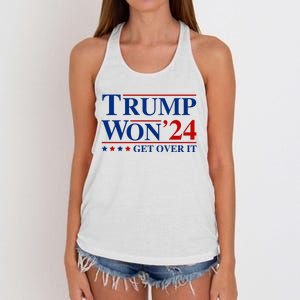 Trump Won Get Over It Women's Knotted Racerback Tank