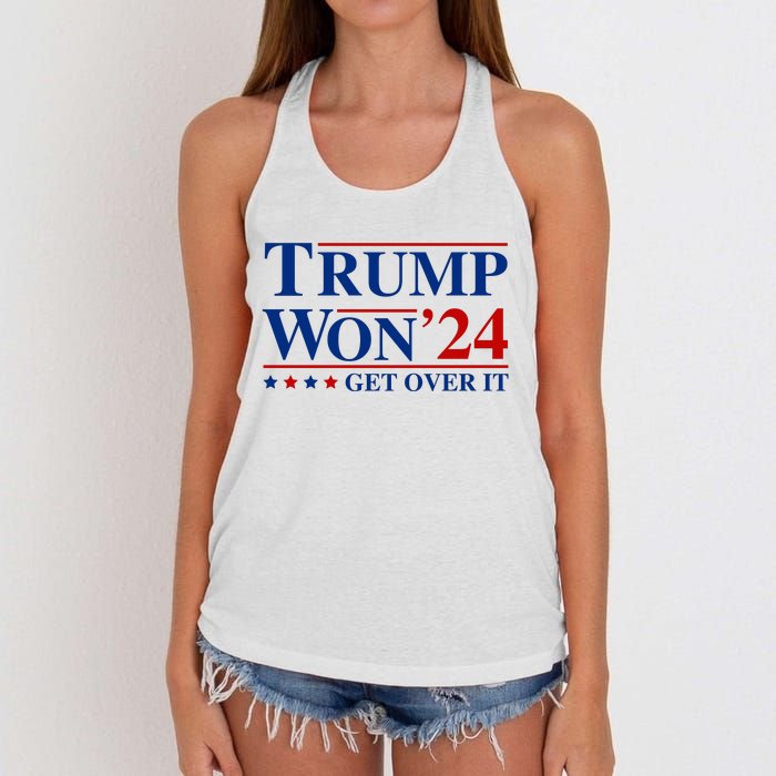 Trump Won Get Over It Women's Knotted Racerback Tank