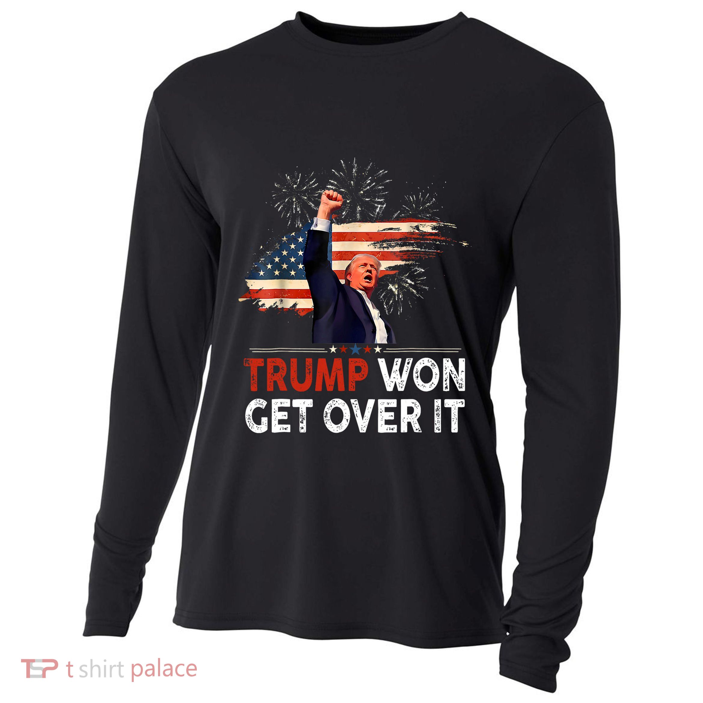 Trump Won Get Over It 2024 Donald Trump Won 2024 Cooling Performance Long Sleeve Crew