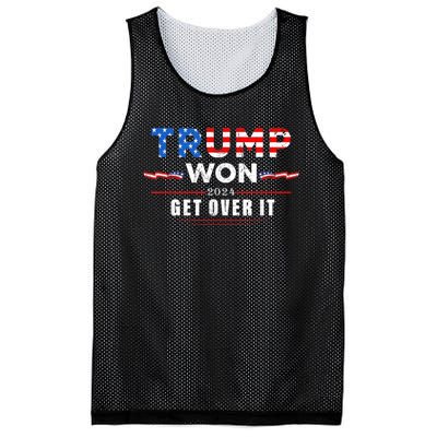 Trump Won Get Over It 2024 Mesh Reversible Basketball Jersey Tank