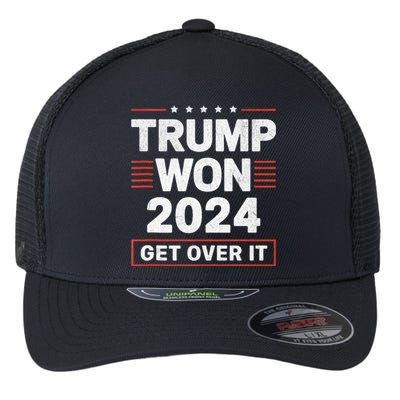 Trump Won Get Over It 2024 Flexfit Unipanel Trucker Cap