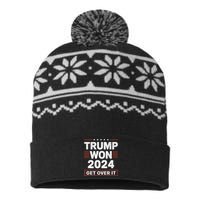 Trump Won Get Over It 2024 USA-Made Snowflake Beanie