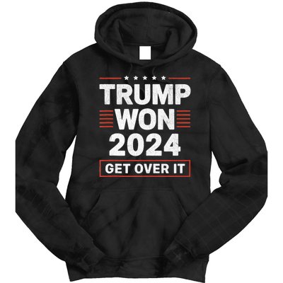 Trump Won Get Over It 2024 Tie Dye Hoodie