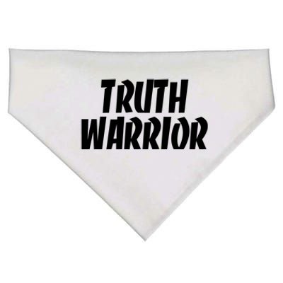 Truth Warrior Governt Lies And Conspiracies Quote Cool Gift USA-Made Doggie Bandana