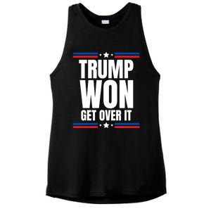 Trump Won Get Over It Patriotic Pro Trump Anti Kamala Funny Ladies PosiCharge Tri-Blend Wicking Tank