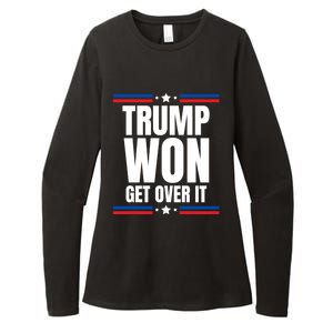 Trump Won Get Over It Patriotic Pro Trump Anti Kamala Funny Womens CVC Long Sleeve Shirt