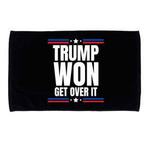 Trump Won Get Over It Patriotic Pro Trump Anti Kamala Funny Microfiber Hand Towel