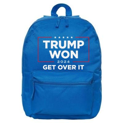 Trump Won Get Over It 2024 16 in Basic Backpack