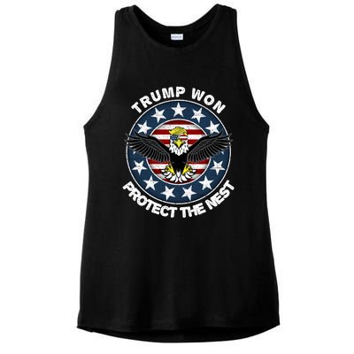 Trump Won Gift Trump Merica Gift Funny Cool Gift Ladies PosiCharge Tri-Blend Wicking Tank