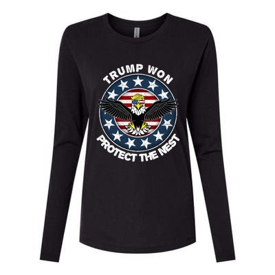 Trump Won Gift Trump Merica Gift Funny Cool Gift Womens Cotton Relaxed Long Sleeve T-Shirt