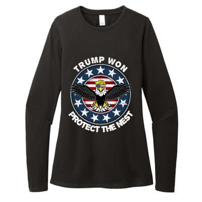 Trump Won Gift Trump Merica Gift Funny Cool Gift Womens CVC Long Sleeve Shirt