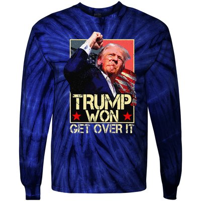 Trump Won Get Over It 2024 Tie-Dye Long Sleeve Shirt