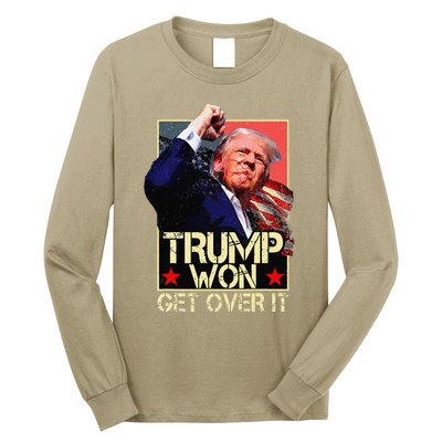 Trump Won Get Over It 2024 Long Sleeve Shirt