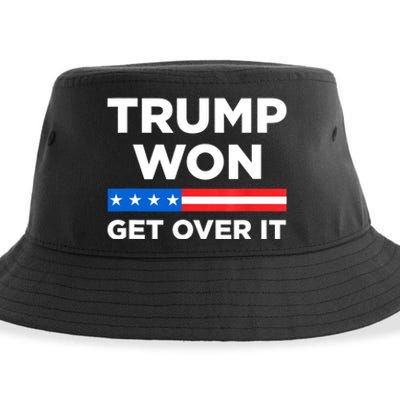 Trump Won Get Over It 2024 Donald Trump Won 2024 Sustainable Bucket Hat