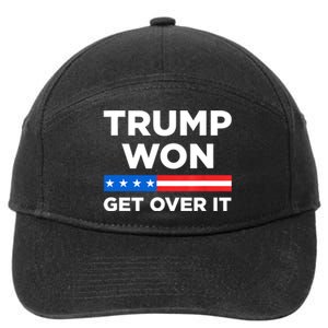 Trump Won Get Over It 2024 Donald Trump Won 2024 7-Panel Snapback Hat