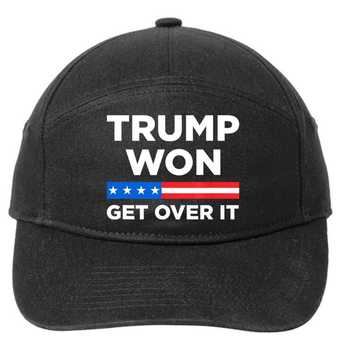 Trump Won Get Over It 2024 Donald Trump Won 2024 7-Panel Snapback Hat