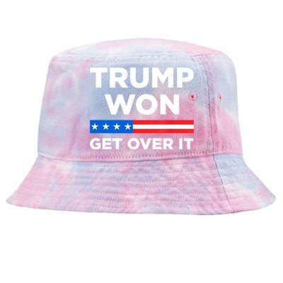 Trump Won Get Over It 2024 Donald Trump Won 2024 Tie-Dyed Bucket Hat