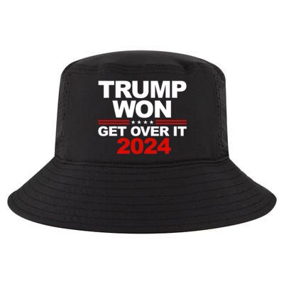 Trump Won Get Over It 2024 Patriotic Trump Red Cool Comfort Performance Bucket Hat