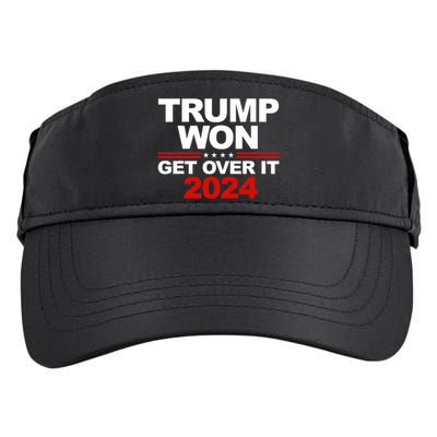 Trump Won Get Over It 2024 Patriotic Trump Red Adult Drive Performance Visor