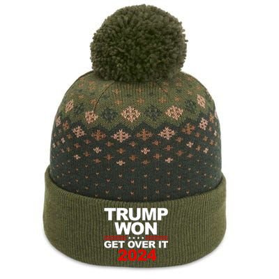 Trump Won Get Over It 2024 Patriotic Trump Red The Baniff Cuffed Pom Beanie