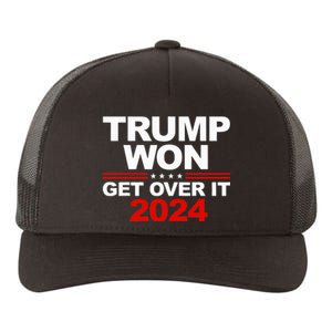 Trump Won Get Over It 2024 Patriotic Trump Red Yupoong Adult 5-Panel Trucker Hat