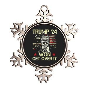 Trump Won Get Over It 2024 Metallic Star Ornament