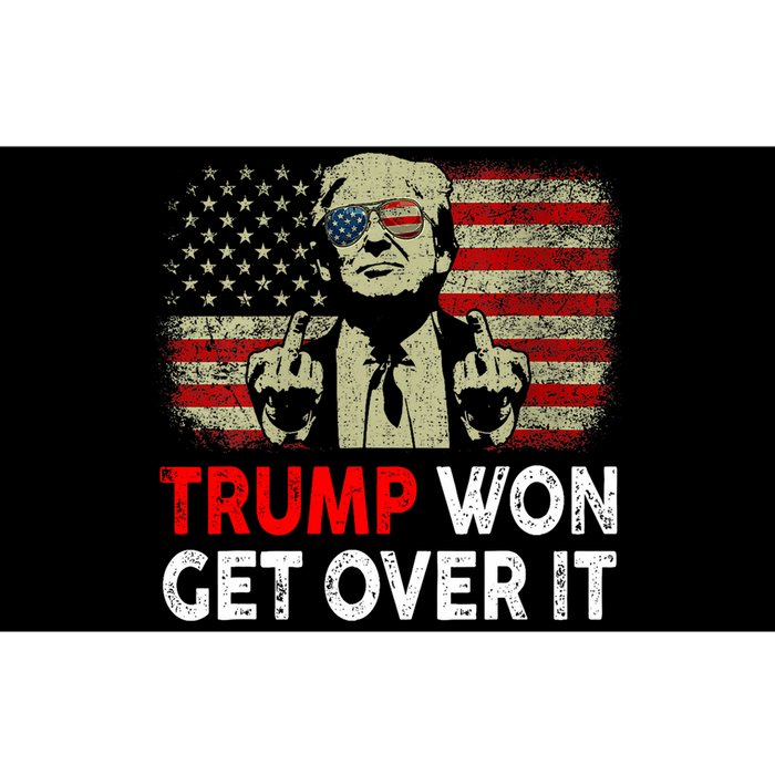 Trump Won Get Over It Patriotic Pro Trump Anti Kamala Funny Bumper Sticker