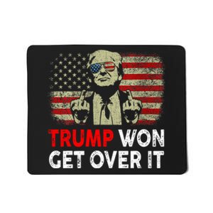 Trump Won Get Over It Patriotic Pro Trump Anti Kamala Funny Mousepad