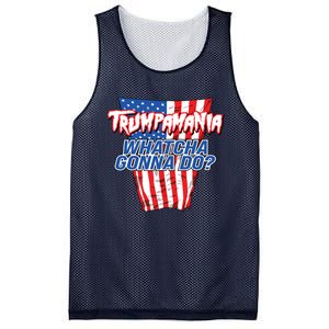 Trumpamania Whatcha Gonna Do Trump 2024 Election Vote Usa Mesh Reversible Basketball Jersey Tank