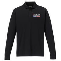 Trump Won Get Over It 2024 Flag Usa Performance Long Sleeve Polo