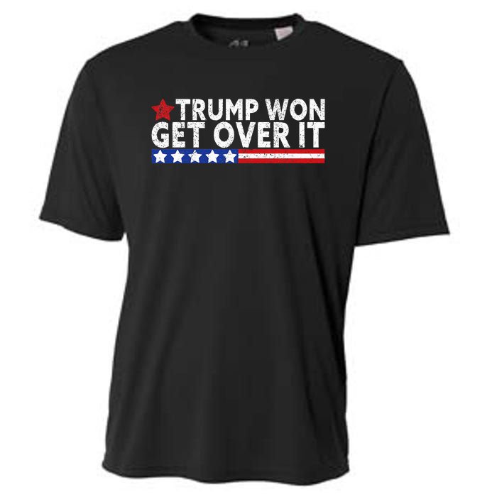 Trump Won Get Over It 2024 Flag Usa Cooling Performance Crew T-Shirt